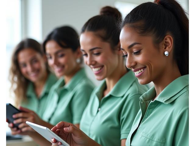 Diverse team member providing support at Vigor Bloom with wellness tech