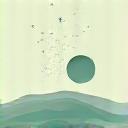 Sleep optimization icon, showing a moon and stars over a serene bed graphic.