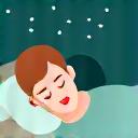 Person peacefully sleeping in a comfortable bed, symbolizing restful sleep.