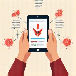 Two hands holding a tablet displaying a health assessment diagram, indicating personalized matching.