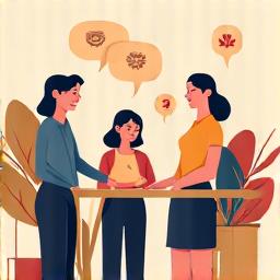 Group of diverse adults sharing insights in a supportive setting, representing community feedback.