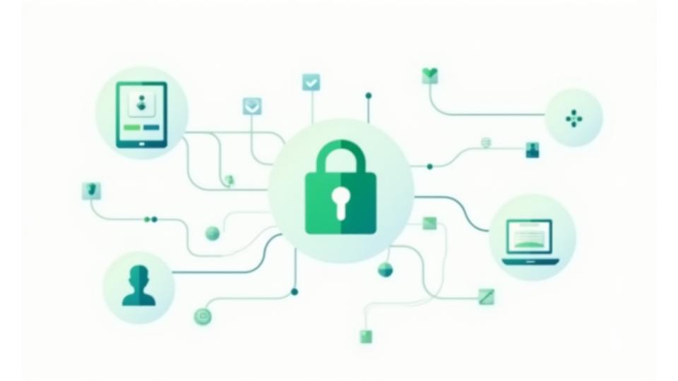 Visually appealing infographic depicting secure data flow with encryption icons, privacy shields, and a happy user, emphasizing data ownership and trust.