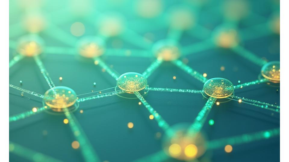 Abstract network graphic with a blend of green, teal, and amber nodes, some indicating seamless connection, others showing a subtle 'maintenance' or 'limit' icon, conveying a balance of availability and necessary disclaimers.